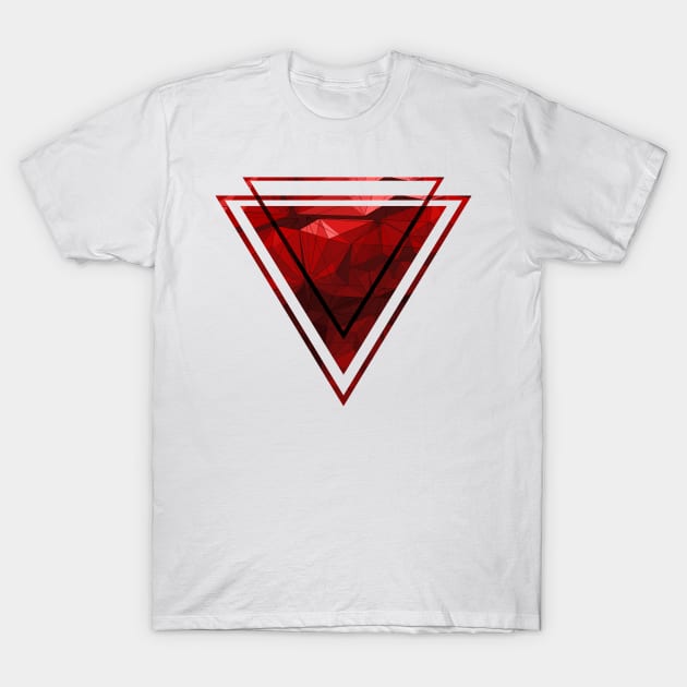 Red abstract geometric modern T-Shirt by soycarola